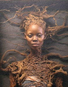 African Mother of Origins II (Digital Image on wood)